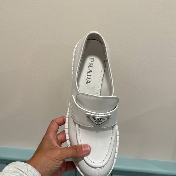 White Prada loafers size 40 - Picture 2 of 11